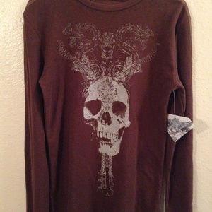 Central Intelligence Light Thermal Skull Shirt